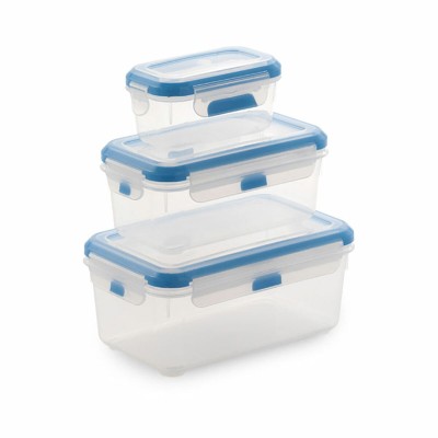 Set of 3 lunch boxes SP Berner super lock Rectangular Transparent Plastic (3 Units)