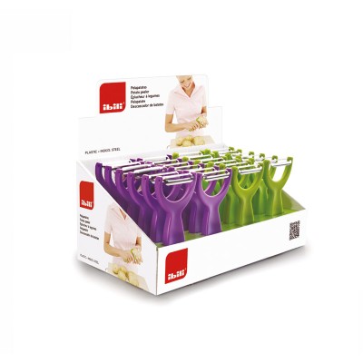 Fruit and Vegetable Peeler Ibili 14,5 cm Green Stainless steel Plastic