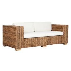 Garden sofa Home ESPRIT White Natural 192 x 92 x 65 cm