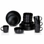 Assiettes Alpina Noir Céramique 16 Pièces (4 Unités)