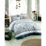 Parure de couette Bleu Lit king size 3 Pièces