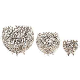 Candleholder Home ESPRIT Silver Aluminium 20 x 20 x 18 cm