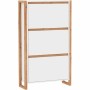 Shoe Rack White Oak 70 x 25 x 125 cm