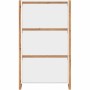 Shoe Rack White Oak 70 x 25 x 125 cm