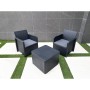 Table Set with 2 Armchairs Shaf Anthracite 57 X 57 X 42 CM (3 Pieces)