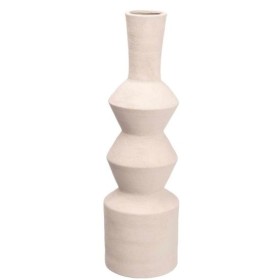 Vase Gift Decor Blanc Céramique Géométrique 15 x 60 x 15 cm