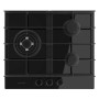 Cecotec Plaque gaz Bolero Squad G 3400F, 3 feux, 6200W, verre noir, fonte
