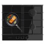 Cecotec Gas Hob Bolero Squad G 3400F, 3 Burners, 6200W, Black Glass, Cast Iron