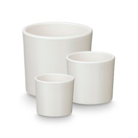 Set of pots Ibergarden White Clay Ø 14 cm Ø 22 cm Ø 17 cm 3 Pieces