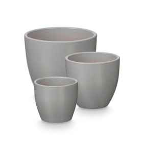 Set of pots Ibergarden Grey Clay Ø 14 cm Ø 22 cm Ø 17 cm 3 Pieces