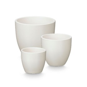 Set of pots Ibergarden White Clay Ø 14 cm Ø 22 cm Ø 17 cm 3 Pieces