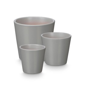 Set of pots Ibergarden Grey Clay Ø 14 cm Ø 22 cm Ø 17 cm 3 Pieces