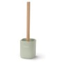 Brosse de salle de wc Berilo Blanc Vert Bois Polyrésine 9,6 x 37 x 9,5 cm (6 Unités)