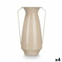 Vase Gift Decor Brown Iron Conical 25,5 x 41,5 x 18,5 cm (4 Units)