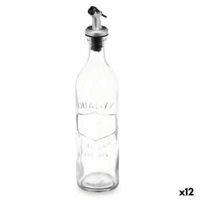 Cruet Vivalto Transparent Glass Silicone polypropylene 500 ml (12 Units)
