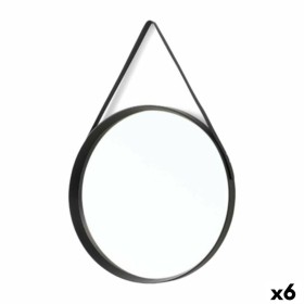 Miroir mural Gift Decor Noir 51 x 4,5 x 76 cm (6 Unités)