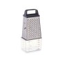 Grater with Container Kinvara Transparent Silver Stainless steel polypropylene polystyrene 9 x 6,7 x 20,5 cm (12 Units)