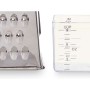 Grater with Container Kinvara Transparent Silver Stainless steel polypropylene polystyrene 9 x 6,7 x 20,5 cm (12 Units)