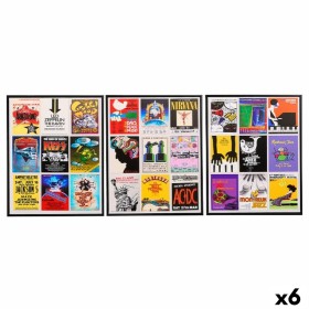 Toile Gift Decor Musique 40 x 2 x 50 cm (6 Unités)