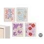 Toile Gift Decor Bleu Rouge Orange Violet Fleurs 40 x 3 x 50 cm (8 Unités)