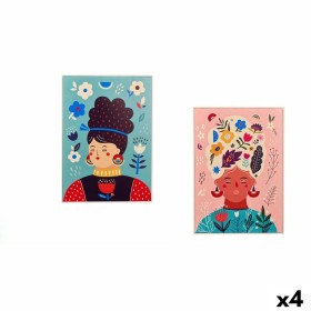 Toile Gift Decor Multicouleur Femme 50 x 3 x 70 cm (4 Unités)