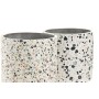 Planter Home ESPRIT White Multicolour Cement Urban 13 x 13 x 13 cm (3 Pieces) (2 Units)