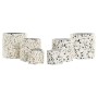 Planter Home ESPRIT White Multicolour Cement Urban 13 x 13 x 13 cm (3 Pieces) (2 Units)