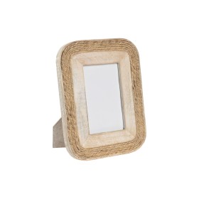 Photo frame Home ESPRIT Brown Crystal Rope Mango wood Natural Cottage