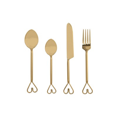 Cutlery Home ESPRIT Golden Stainless steel 4,5 x 1,5 x 21 cm 16 Pieces