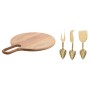 Cutting board Home ESPRIT Golden Natural Modern 30 x 40 x 1,5 cm (4 Pieces)