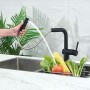 Mixer Tap Edouard Rousseau SQUARE Black Stainless steel C-shaped