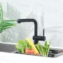 Mixer Tap Edouard Rousseau SQUARE Black Stainless steel C-shaped