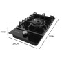 Gas Hob Cecotec Bolero Squad G 1200F 3500 W 29 x 50 cm