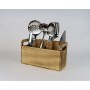 Pot for Kitchen Utensils My Bar Wood 30 x 11,2 x 17 cm (6 Units)