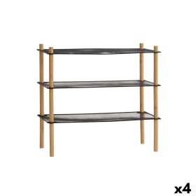 Shelves MobleKit Metal Bamboo 63 x 26 x 57 cm (4 Units)