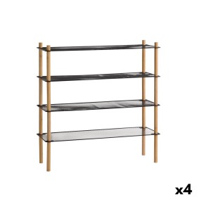 Shelves MobleKit Metal Bamboo 63 x 26 x 75 cm (4 Units)