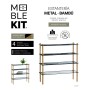 Étagère MobleKit Métal Bambou 63 x 26 x 75 cm (4 Unités)