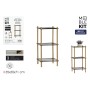 Shelves MobleKit Metal Bamboo 35 x 30 x 71 cm (6 Units)