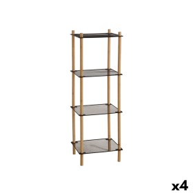 Shelves MobleKit Metal Bamboo 35 x 30 x 100 cm (4 Units)