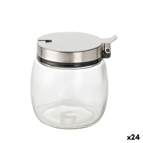 Sugar Bowl La Mediterránea Transparent Silver Glass Steel 0,25 L 7 x 8,7 cm (24 Units)