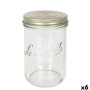 Bocal Le Parfait Wiss Transparent Doré 500 ml Hermétique (6 Unités)