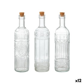 Bouteille en Verre La Mediterránea Transparent Liège verre 1 L (12 Unités)