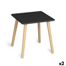 Table d'appoint MobleKit Marron Noir 40 x 40 x 40 cm (2 Unités)