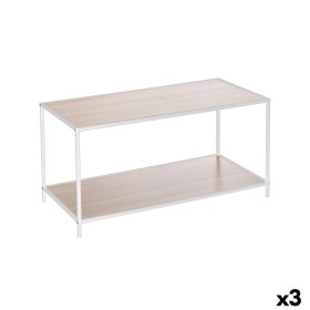 Side table MobleKit White Brown 78 x 38 x 38 cm Wood (3 Units)