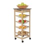 Vegetable trolley MobleKit Brown Grey Wood Metal 37 x 37 x 82 cm (2 Units)