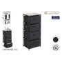 Chest of drawers Confortime Brown Black 40 x 30 x 90 cm (4 Units)