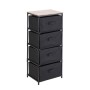 Chest of drawers Confortime Brown Black 40 x 30 x 90 cm (4 Units)