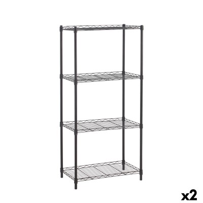 Shelves MobleKit Black Metal 56 x 35 x 120 cm (2 Units)