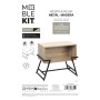 Side table MobleKit Brown Black 50 x 33 x 45 cm Metal MDF Wood (3 Units)