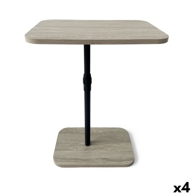 Table d'appoint MobleKit Marron Noir 45 x 29 x 70 cm polypropylène Bois MDF (4 Unités)